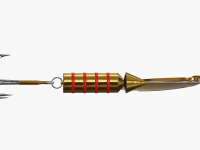 Fishing bait spinner 01 3D model