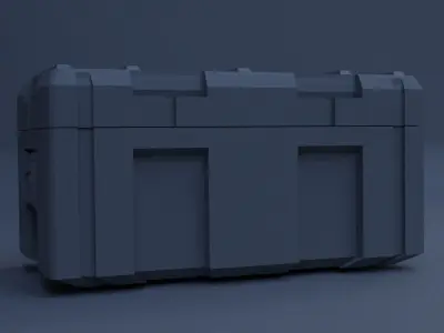 Rusty Army Box Low-poly 3D model