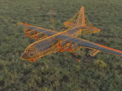 EC-130H Compass Call Low-poly 3D model