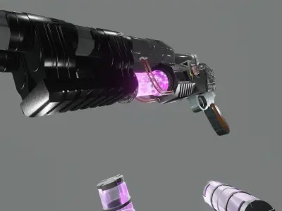 Fantasy Sliquifier Double Barreled Wonder weapon gun 3D model