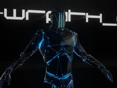 4 Androids Pack Download High Quality 3d Model Original Design Free low-poly 3D model