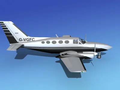 Cessna 414A Chancellor V11 3D model