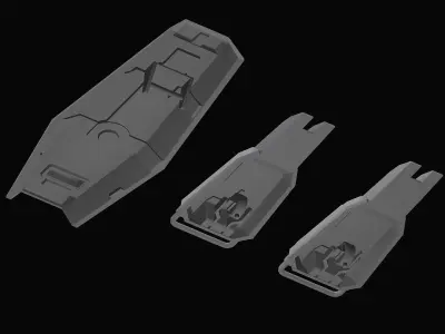  Gundam Earth Federation Shields 3D model