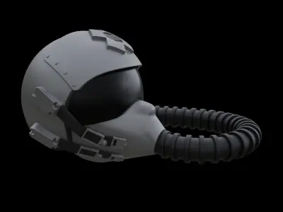 Pilot Helmet 3D model 3D printable 3D print model
