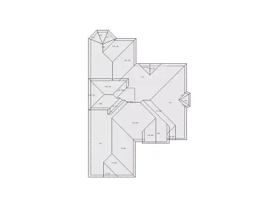 Residential Roof Sketch - 31-40 SQ - Xactimate 3D model