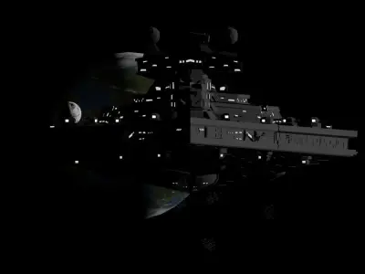 Star Destroyer Low Poly Look 3D model