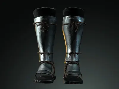 Japan Samurai Jambeau Low-poly 3D model