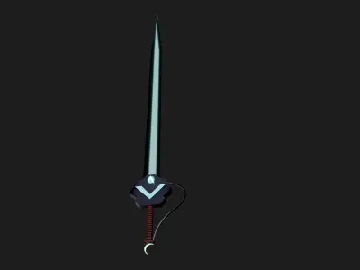 Fully Customizable Celestial Blade For Animation and Game 3D model