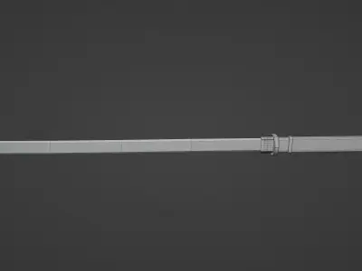 Katana 3D model Low-poly game-ready samurai sword Free low-poly 3D model