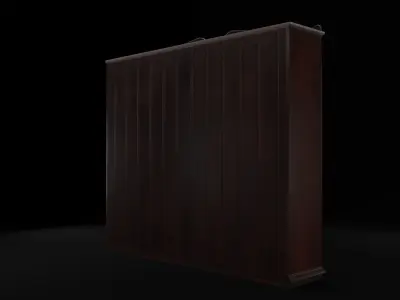 School Trophy Cabinet Set Low-poly 3D model