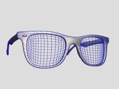 Glasses 2 Low-poly 3D model