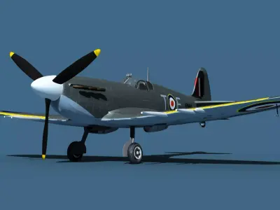 Supermarine Spitfire Mk5C V06 RAF 3D model