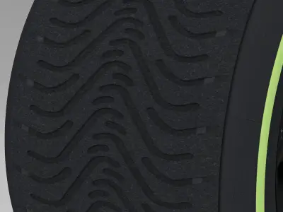 enkei intermediate rear tyre Low-poly 3D model