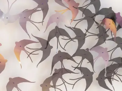 Michelle Mckinney Metal Bird Art 3D model