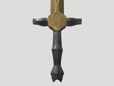 Double-Edged Short Sword Low-poly 3D model