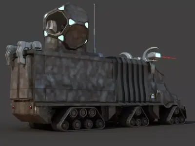 Futuristic Science Truck 3D model