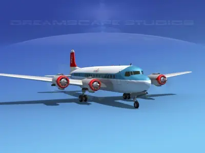 Douglas DC-6 Nordair 3D model