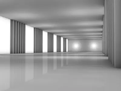 Modern Empty Tunnel 3D model get