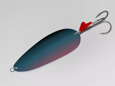 Fishing spoon swing bait 3D model