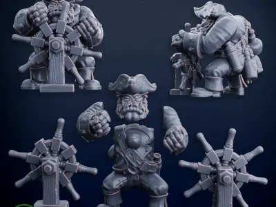 Pirate Orc Driver and Gunner 3D print model