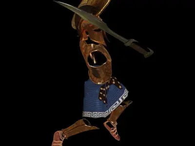 spartan armor all Low-poly 3D model