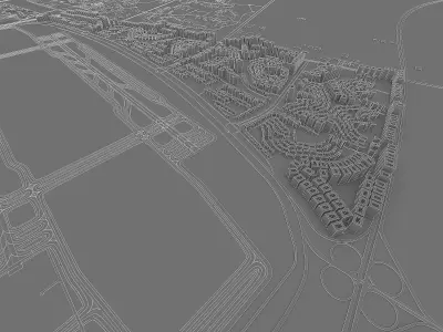 International Airport Runway Low-poly 3D model