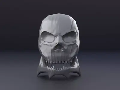 Metal Skull Horror Prop 3D Model Low-poly 3D model
