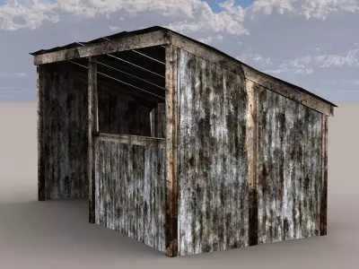 Rusty Old Shack 3D model