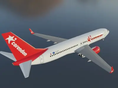 Corendon Boeing 737-800 low poly 3D Model Low-poly 3D model