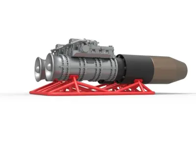 2 Jet engines on the frame Scale 1 to 25 3D print model