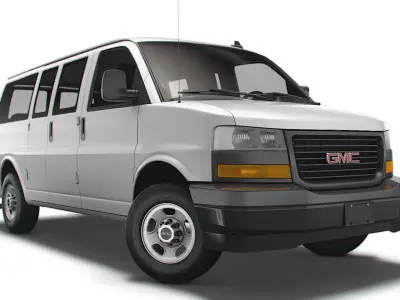 GMC Savana Window Van 2022 3D model