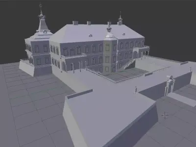 Castle de la Fartin Low-poly 3D model