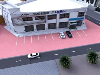 Commercial Complex Design A77 3D model