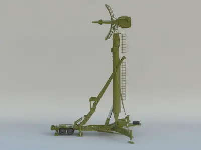 40V6MD Clam Shell Mast Radar 3D model