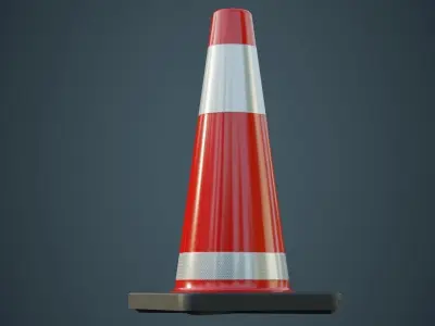Traffic Cone 5A Low-poly 3D model