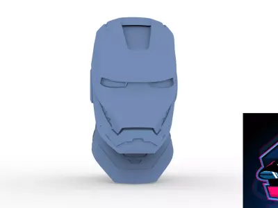 Ironman MK3 Helmet ready to 3d print 3D model
