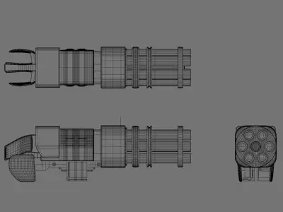 DooM Chaingun Free 3D model
