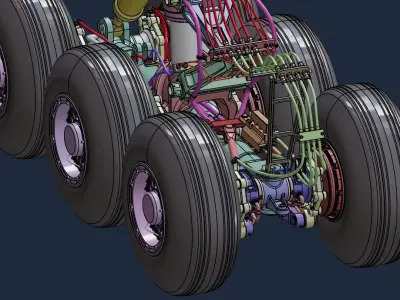 Boeing 777-300ER Landing Gear 3D print model