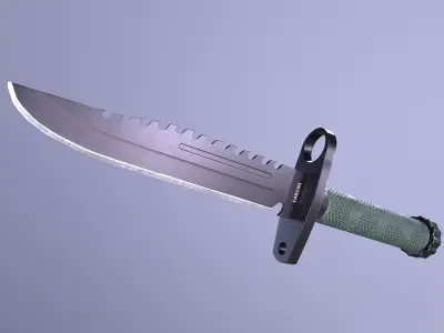 Classic Tactical Knife Low-poly 3D model