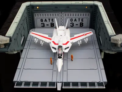 Set1 - Macross SDF-1 Prometheus Hangar elevator 1-72 scale 3D print model