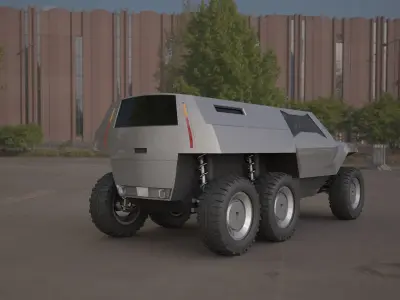 devel sixty 6x6 concept car 3D model