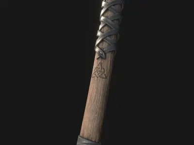 Viking Medieval War Axe - Game ready weapon Low-poly 3D model