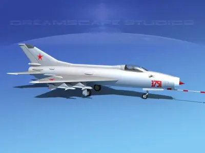 MIG-21 Fishbed V01 3D model
