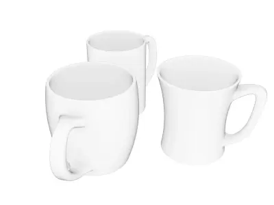Mugs Set 3D model