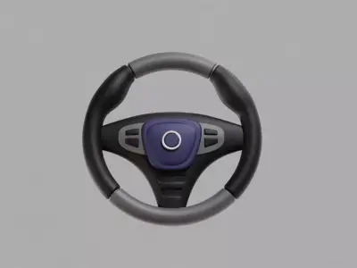 Steering Wheel Low-poly 3D model buy