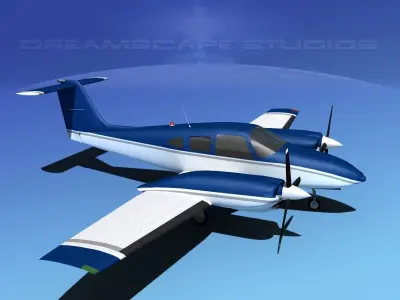 Piper PA-44-180T Turbo Seminole V14 3D model