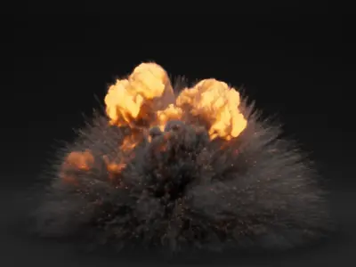 Super Realistic Explosion 2 - vdb animated 3D model