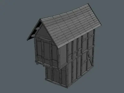 High Quality Medieval house - Building A Low-poly 3D model
