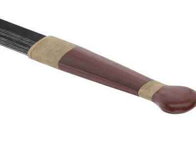 Seax Knife Low-poly 3D model