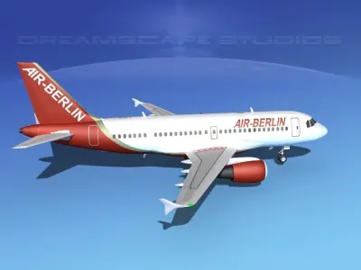 Airbus A319 Air Berlin 3D model